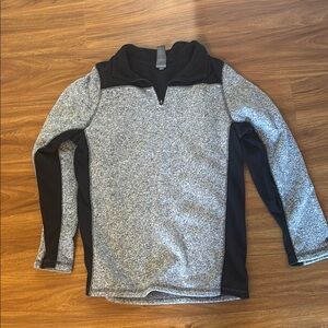 Champion Gray and Black Zip Up Sweater